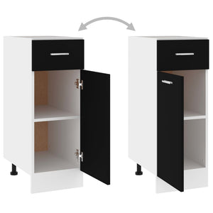 Schwarzer Schubladenschrank Lyon, 30x46x81,5 cm