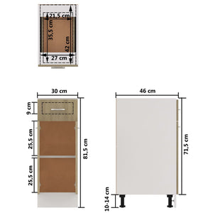 Lyon Schubunterschrank Sonoma-Eiche 30 cm