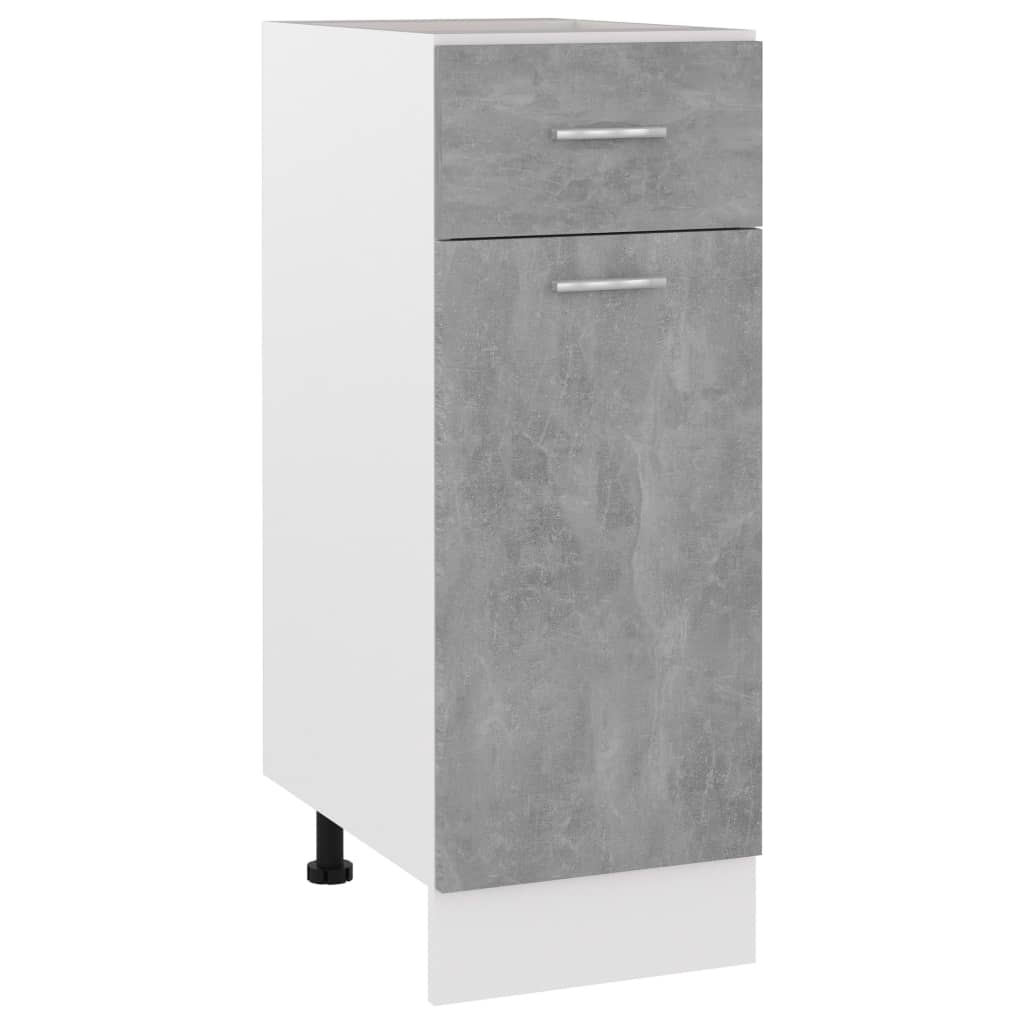 Lyon Schubunterschrank Betongrau 30x46x81,5 cm