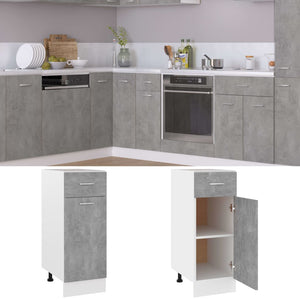 Lyon Schubunterschrank Betongrau 30x46x81,5 cm