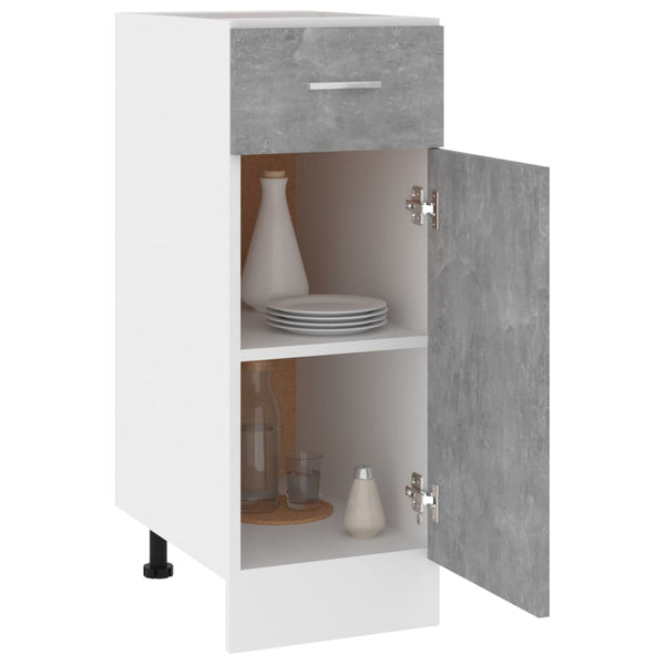 Lyon Schubunterschrank Betongrau 30x46x81,5 cm