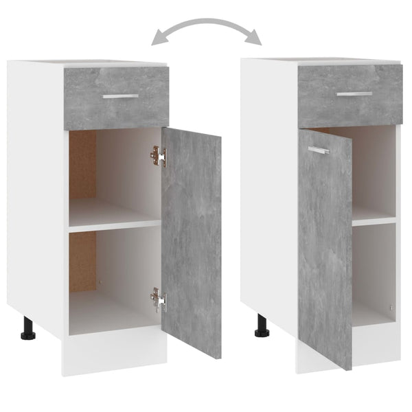 Lyon Schubunterschrank Betongrau 30x46x81,5 cm