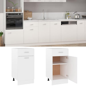Küchen Schubladenschrank Lyon Weiß 40 cm