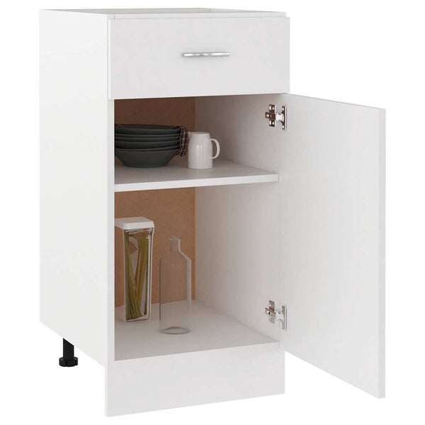 Küchen Schubladenschrank Lyon Weiß 40 cm