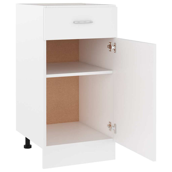Küchen Schubladenschrank Lyon Weiß 40 cm