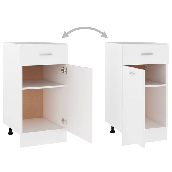 Küchen Schubladenschrank Lyon Weiß 40 cm