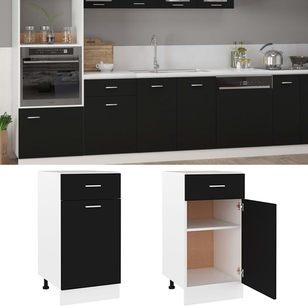 Schwarzer Schubladenschrank Lyon 40 cm