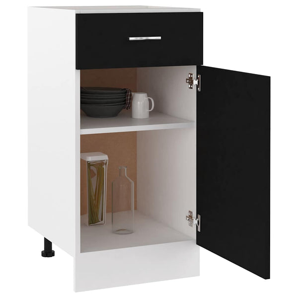 Schwarzer Schubladenschrank Lyon 40 cm