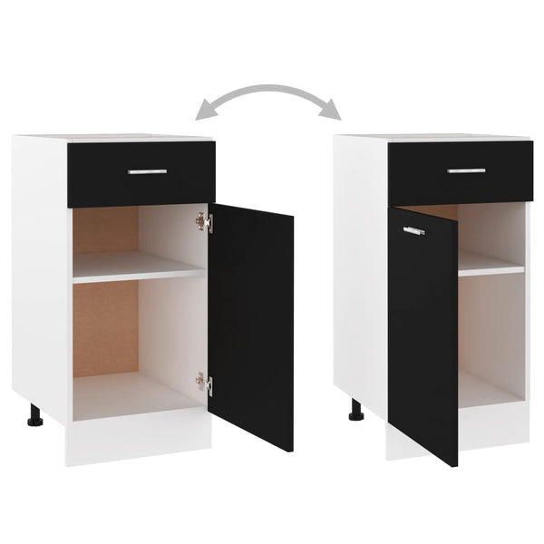 Schwarzer Schubladenschrank Lyon 40 cm