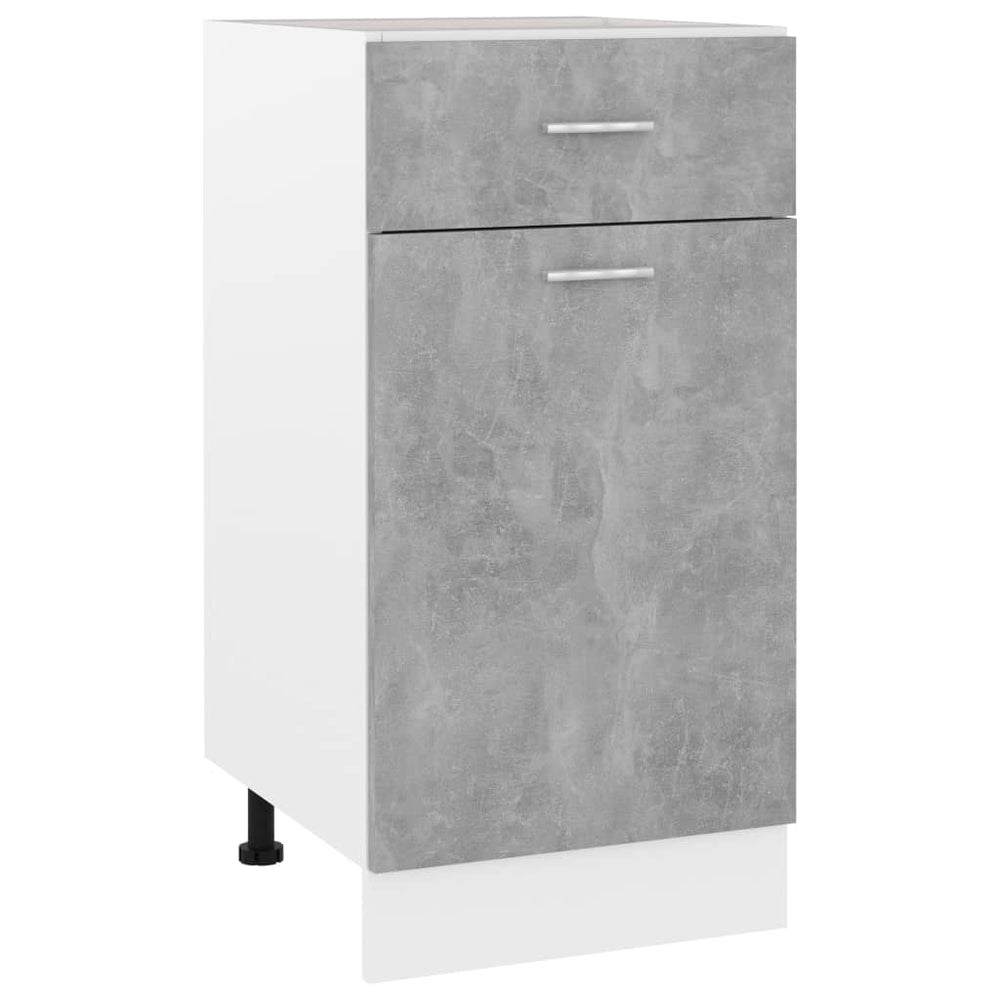 Betongrauer Schubunterschrank 40 cm