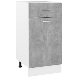 Betongrauer Schubunterschrank 40 cm