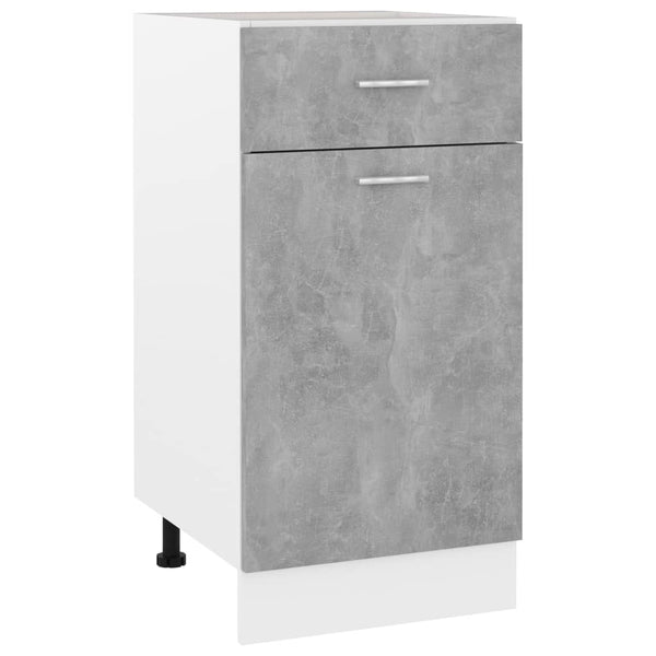 Betongrauer Schubunterschrank 40 cm