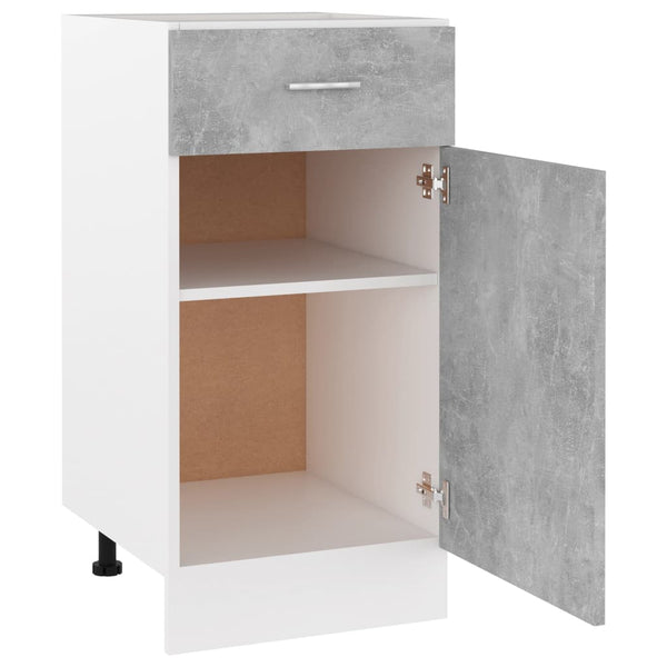 Betongrauer Schubunterschrank 40 cm