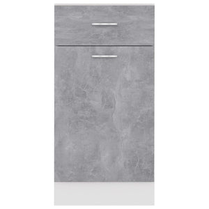 Betongrauer Schubunterschrank 40 cm