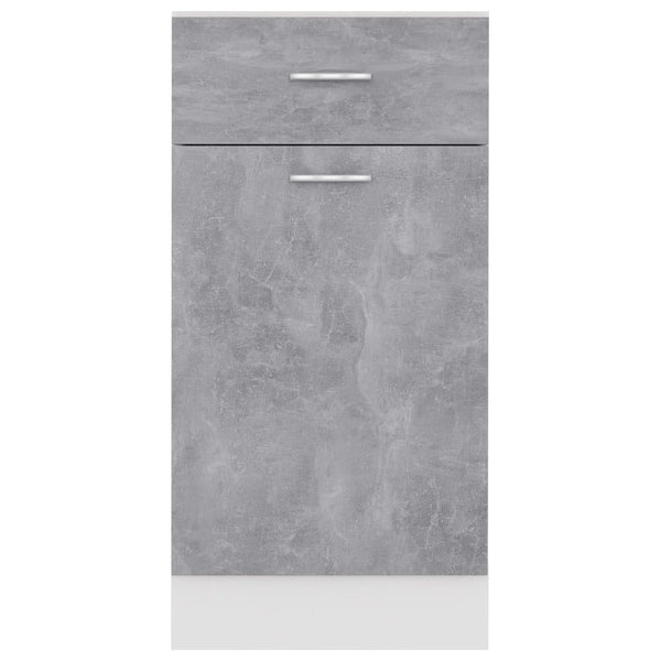 Betongrauer Schubunterschrank 40 cm