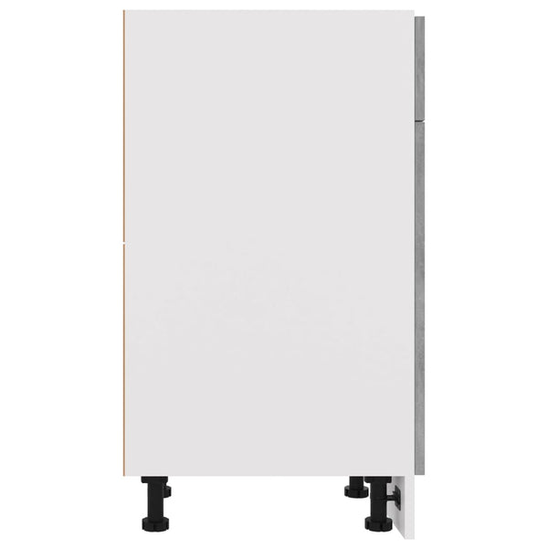 Betongrauer Schubunterschrank 40 cm