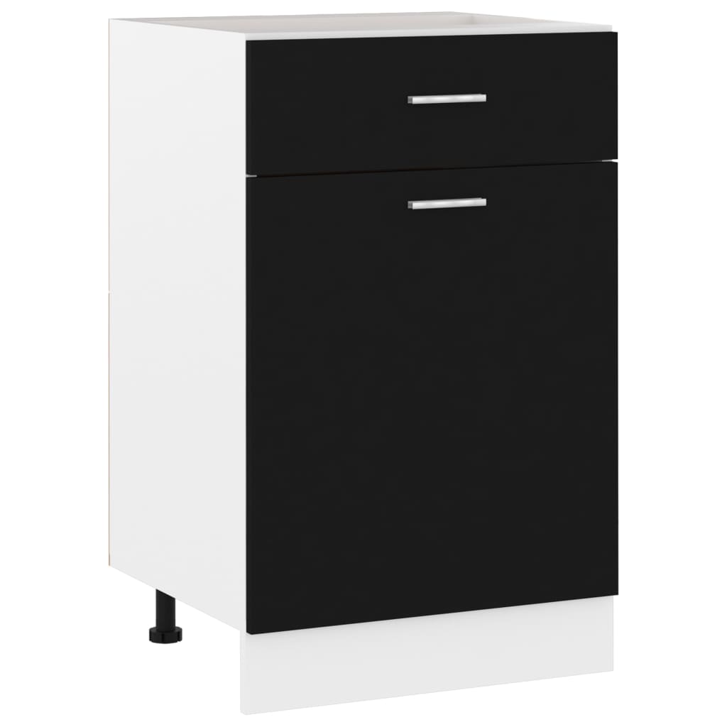 Schwarzer Schubladenschrank Lyon 50x46x81,5 cm
