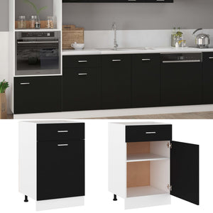 Schwarzer Schubladenschrank Lyon 50x46x81,5 cm