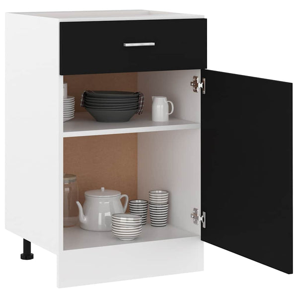Schwarzer Schubladenschrank Lyon 50x46x81,5 cm