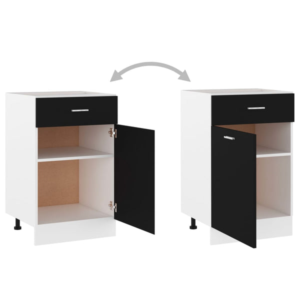 Schwarzer Schubladenschrank Lyon 50x46x81,5 cm