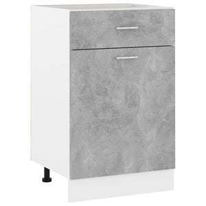 Betongrauer Schubunterschrank Lyon 50 cm