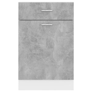 Betongrauer Schubunterschrank Lyon 50 cm
