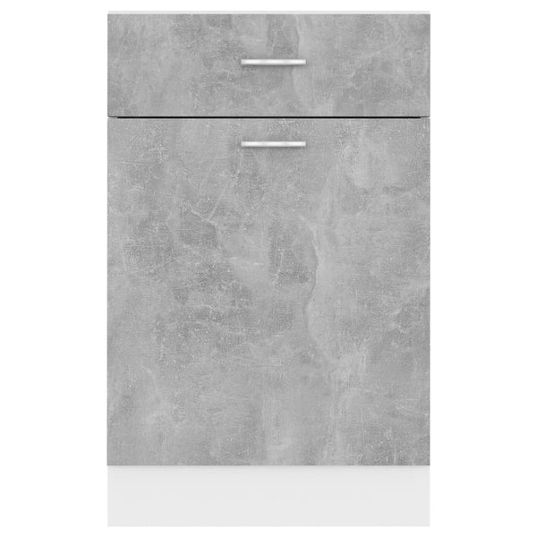 Betongrauer Schubunterschrank Lyon 50 cm