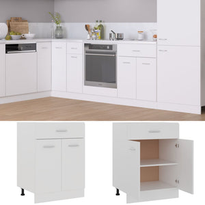 Küchen Schubunterschrank Lyon Weiß 60 cm