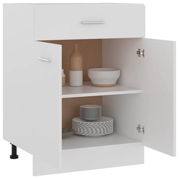 Küchen Schubunterschrank Lyon Weiß 60 cm