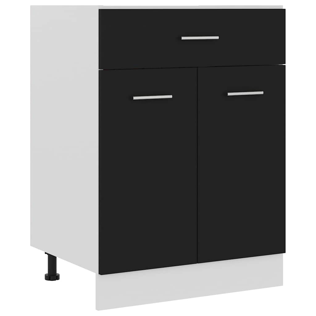 Schwarzer Schubladenschrank Lyon 60 cm