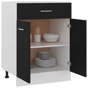 Schwarzer Schubladenschrank Lyon 60 cm