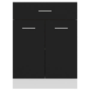 Schwarzer Schubladenschrank Lyon 60 cm