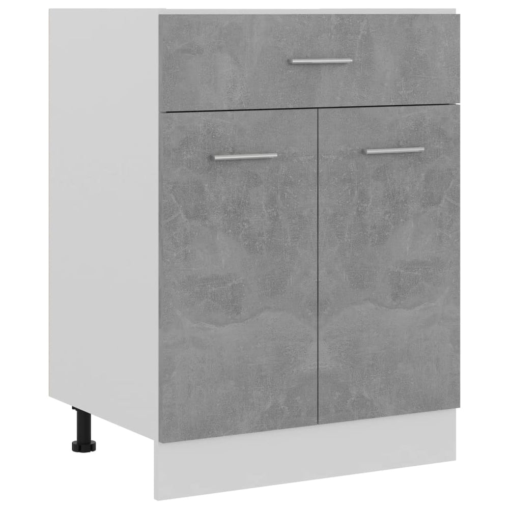 Betongrauer Schubunterschrank 60 cm