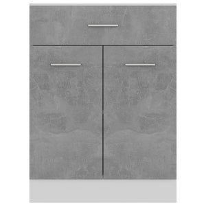 vidaXL Meuble bas à tiroirs gris béton 60x46x81,5 cm Bois d'ingénierie