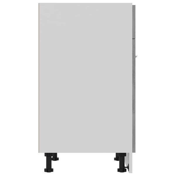 vidaXL Meuble bas à tiroirs gris béton 60x46x81,5 cm Bois d'ingénierie