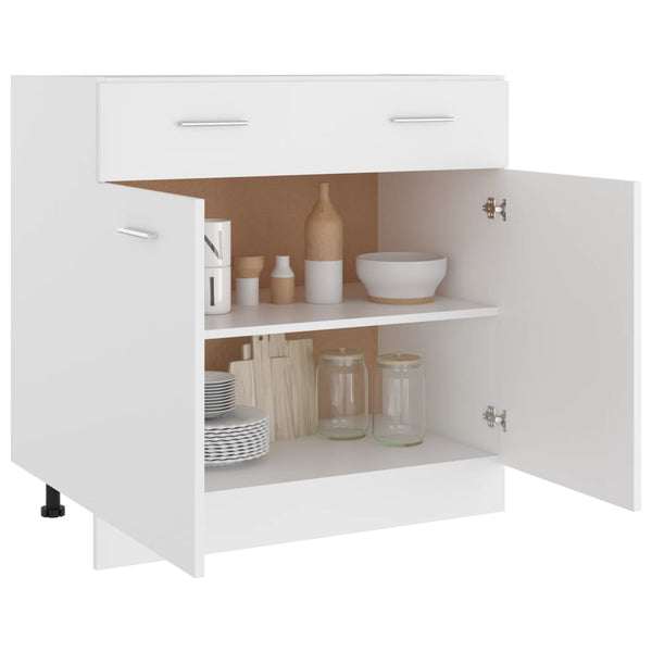Küchen Schubunterschrank Lyon Weiß 80 cm