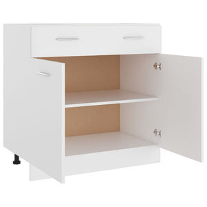 Küchen Schubunterschrank Lyon Weiß 80 cm