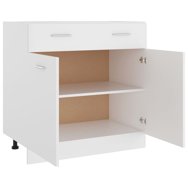Küchen Schubunterschrank Lyon Weiß 80 cm