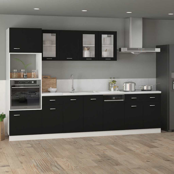 Schwarzer Schubunterschrank Lyon 80 cm
