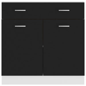 Schwarzer Schubunterschrank Lyon 80 cm