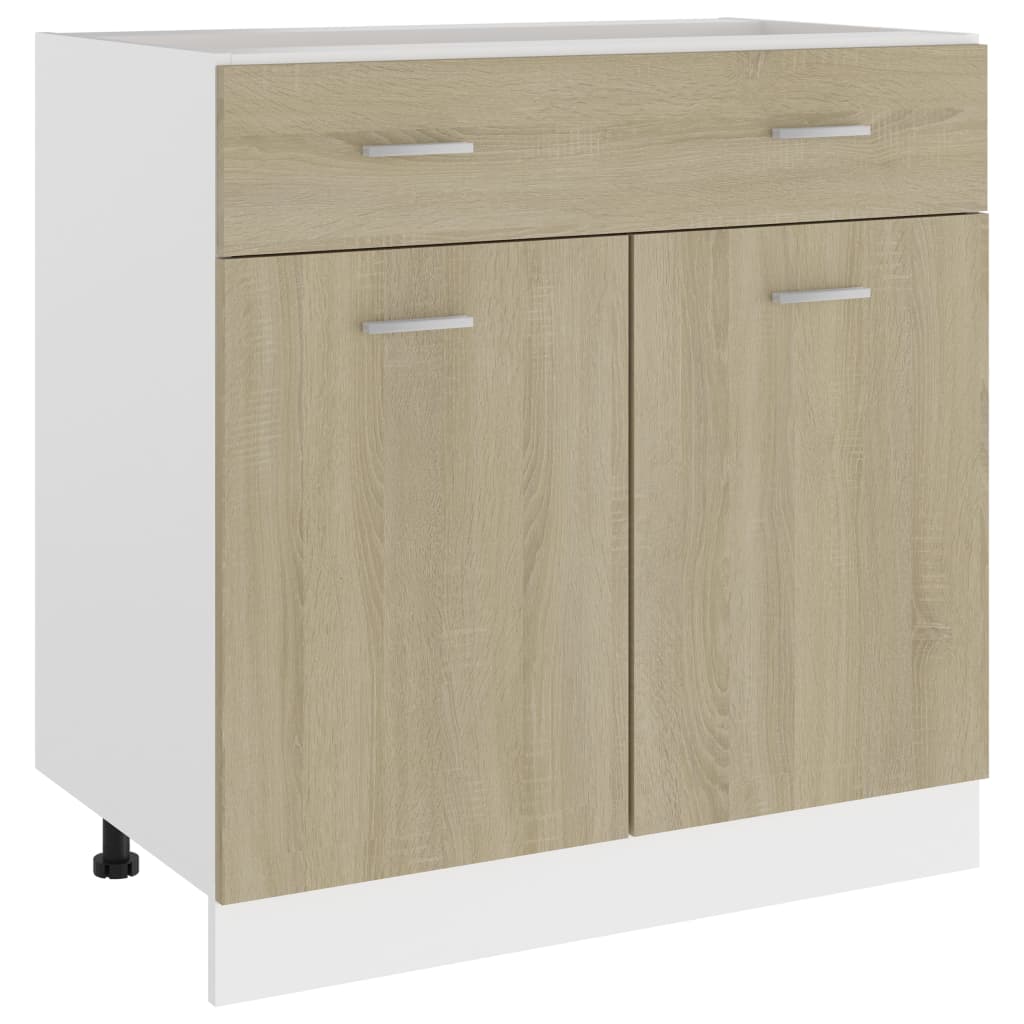 Sonoma Eiche Schubunterschrank 80 cm