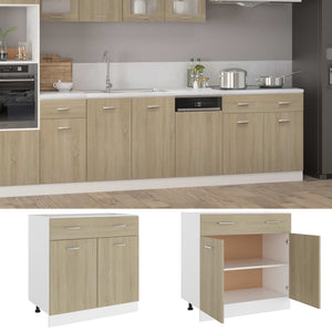 Sonoma Eiche Schubunterschrank 80 cm