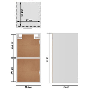Hängeschrank Lyon Weiß 29,5x31x60 cm