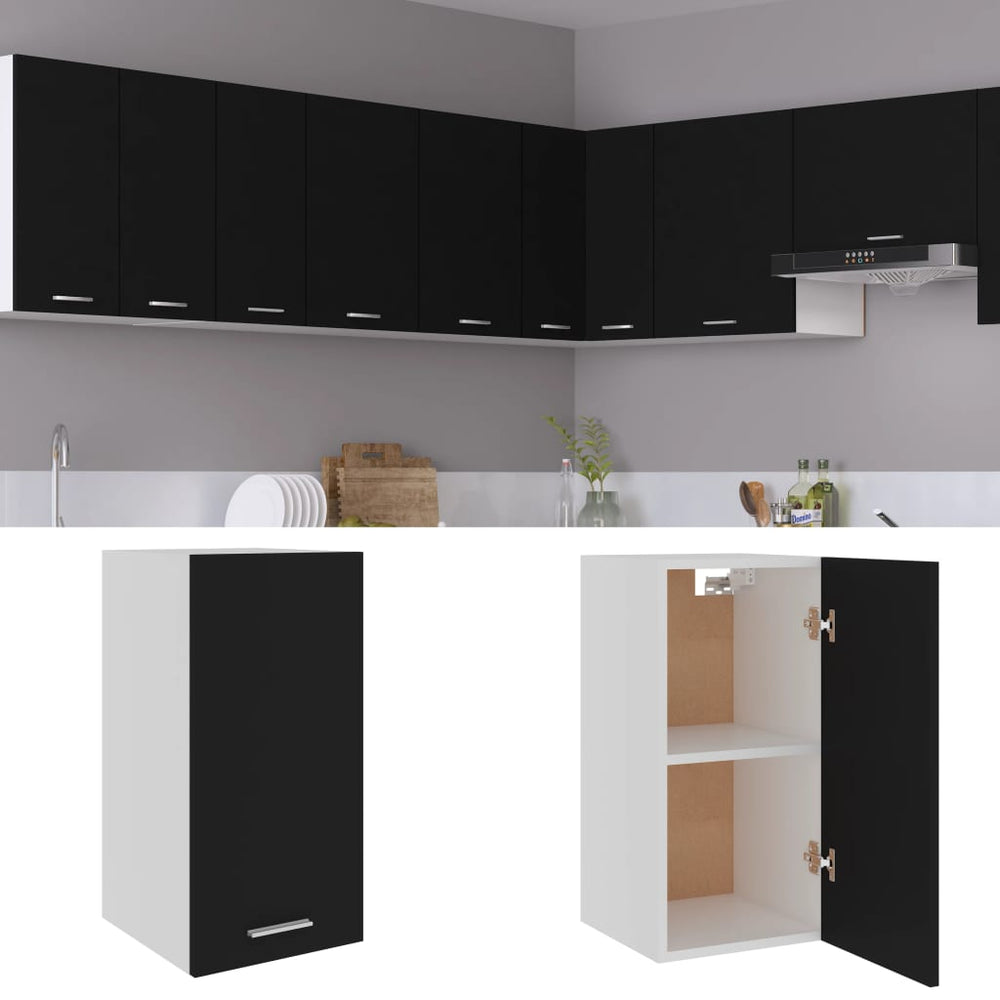 Schwarzer Hängeschrank 60 cm