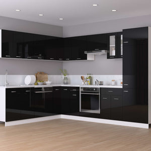 Hochglanz Schwarz Hängeschrank 60cm