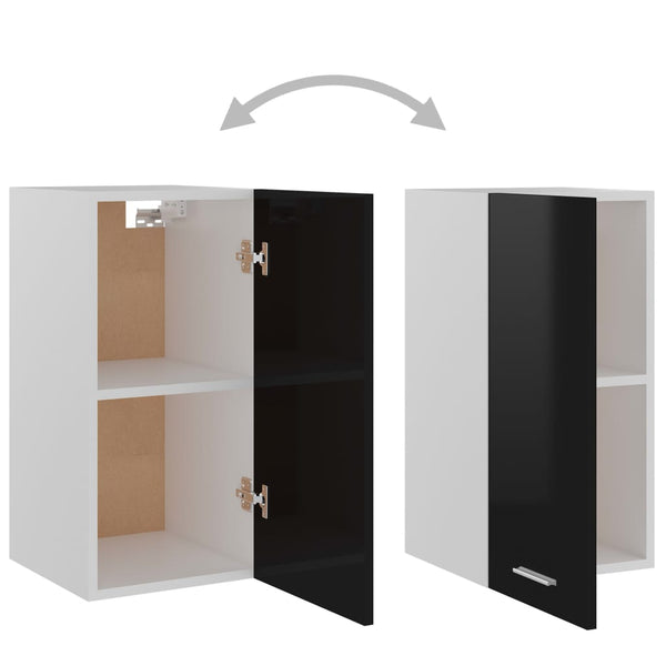 Hochglanz Schwarz Hängeschrank 60cm