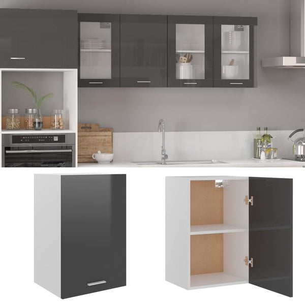 Hochglanz Grau Hängeschrank 60cm