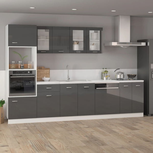 Hochglanz Grau Hängeschrank 60cm