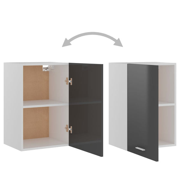 Hochglanz Grau Hängeschrank 60cm