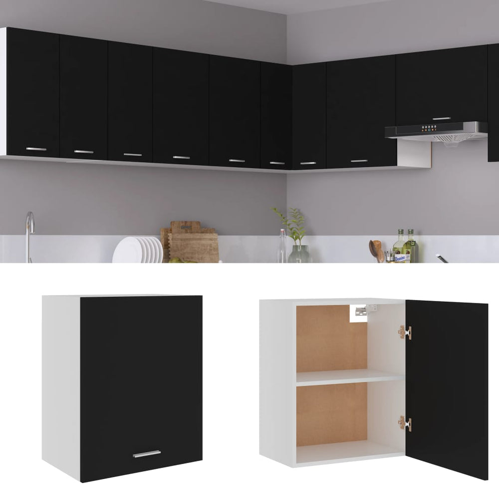 Hängeschrank Lyon Schwarz 50x31x60 cm